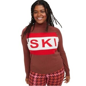 Offline by Aerie Brown Ski Sweater NWOT Size M